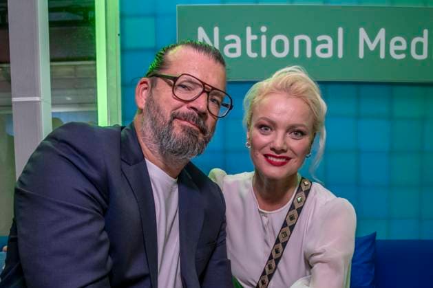 ABB BERTELSMANN s Christian Moestl and Franziska Knuppe as guests at the Bertelsmann Party 2026 at the Bertelsmann Repraesentanz on September 10, 2026, in Berlin, Germany
