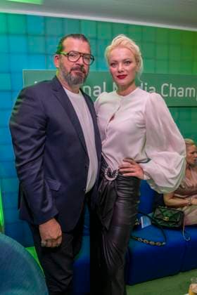 ABB BERTELSMANN: Christian Moestl and Franziska Knuppe as guests at the Bertelsmann Party 2026 at the Bertelsmann Repraesentanz on September 10, 2026, in Berlin, Germany