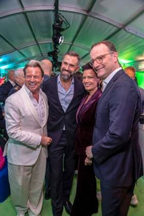 ABB BERTELSMANN: Sandro Rath, Daniel Funke, Margit Toennies, and Jens Spahn were guests at the Bertelsmann Party 2026 at the Bertelsmann Repraesentanz on September 10, 2026, in Berlin, Germany