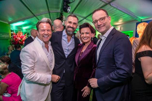 ABB BERTELSMANN: Sandro Rath, Daniel Funke, Margit Toennies, and Jens Spahn were guests at the Bertelsmann Party 2026 at the Bertelsmann Repraesentanz on September 10, 2026, in Berlin, Germany