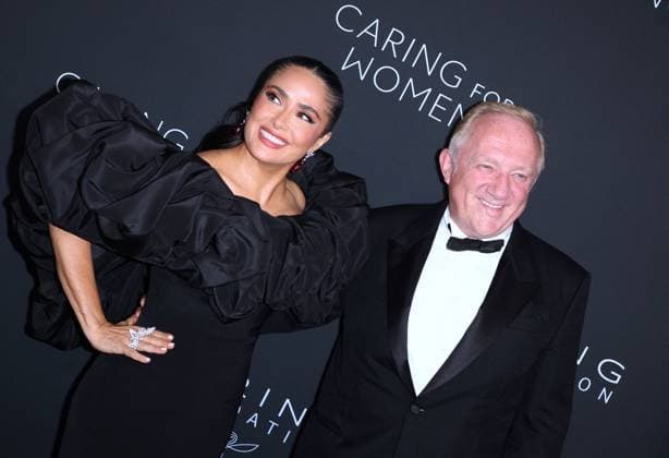 5th Annual Kering Caring For Women - NYC Salma Hayek and François-Henri Pinault attend the 5th Annual Kering Caring For Women at The Pool restaurant in New York, NY on September 10, 2026. Photo by Charles Guerin ABACAPRESS.COM New York City NY United States  Copyright: xGuerinxCharles ABACAx