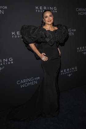 September 10, 2026, New York, New York, United States: Salma Hayek attends.Celebrities attend the Kering Foundation s Caring For Women Dinner at The Pool on September 10, 2026 in New York City. New York United States  - ZUMAs197 20260910_aaa_s197_805 Copyright: xRonxAdarx