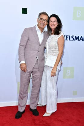 Jan Sosniok with his wife, Nadine Sosniok, at the 2026 Bertelsmann Party at the Bertelsmann representative office in Berlin on September 10, 2026