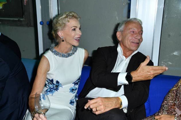 Grit Weiss and Jo Groebel at the 2026 Bertelsmann Party at the Bertelsmann Representative Office in Berlin on September 10, 2026