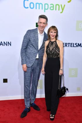 Steffen Hallaschka with his wife, Anne Kathrin Hallaschka, at the 2026 Bertelsmann Party at the Bertelsmann representative office in Berlin on September 10, 2026