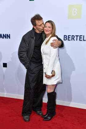 Hendrik Duryn with his daughter Nina Gummich at the 2026 Bertelsmann Party at the Bertelsmann representative office in Berlin on September 10, 2026