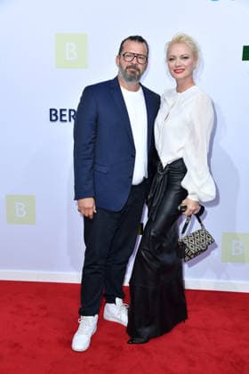 Christian Möstl and Franziska Knuppe at the Bertelsmann Party 2026 at the Bertelsmann office in Berlin on September 10, 2026