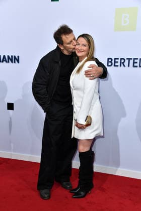 Hendrik Duryn with his daughter Nina Gummich at the 2026 Bertelsmann Party at the Bertelsmann representative office in Berlin on September 10, 2026