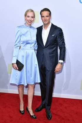 Thomas Coesfeld and Marie Josefien Schneider at the 2026 Bertelsmann Party at the Bertelsmann representative office in Berlin on September 10, 2026