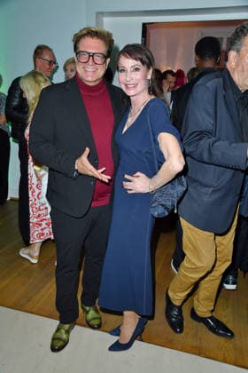 Francis Fulton Smith and Anna Maria Kaufmann at the 2026 Bertelsmann Party at the Bertelsmann Representative Office in Berlin on September 10, 2026