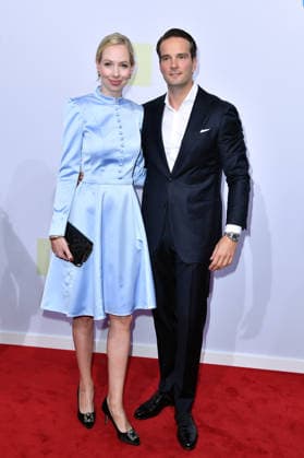 Thomas Coesfeld and Marie Josefien Schneider at the 2026 Bertelsmann Party at the Bertelsmann representative office in Berlin on September 10, 2026