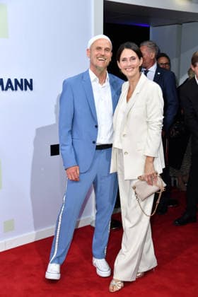 Ralf Zacherl with his wife, Viola Zacherl, at the 2026 Bertelsmann Party at the Bertelsmann representative office in Berlin on September 10, 2026