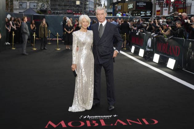 Red carpet arrivals for the world premiere of Mobland season 2 at Odeon Luxe Leicester Square Featuring: Helen Mirren and Pierce Brosnan Where: London, United Kingdom When: 10 Sep 2026 Credit: Alan West Cover Images EDITORIAL USE ONLY. NOT FOR USE BY NEWSPAPERS BASED IN THE UK. Copyright: xx coverimg56006599