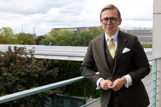 September 9, 2026, Philipp Amthor, CDU, politician, portrait at the Federal Chancellery in Berlin, Minister of State for Federal-State Relations, on the balcony of his office, Berlin, Germany