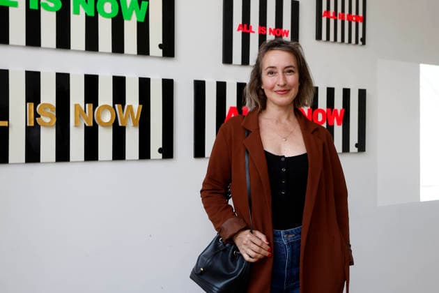 September 10, 2026, Caroline Beil, actress, opening of the All is Now exhibition featuring her own artwork at the Heartspace Kunstraum gallery in Berlin, graphic paintings, with Meike von Bremen, Berlin, Germany