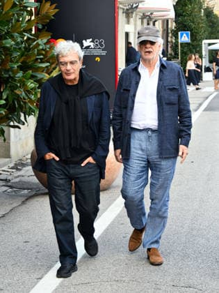 IPA88392397 - Venice, 83rd Venice International Film Festival 2026 - Day 10. Arrivals at the Hotel Excelsior pier. Pictured: Mario Martone, Toni Servillo  Copyright: xSimonexComix xPoolxPhotoxEventsx08x IPA88392397
