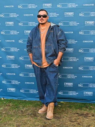 IPA88393793 - Venice, 83rd Venice International Film Festival 2026 - DAY 10 - Photocall for the film *Rider* (SIC) - Pictured: rapper Ensi  Copyright: xManuelexMangiarottix xPoolxPhotoxEventsx08x IPA88393793