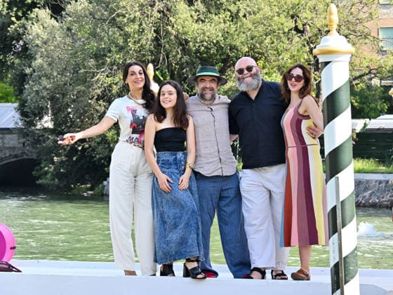 IPA88394339 - Venice, 83rd Venice International Film Festival 2026 - DAY 10 - Arrivals at the Excelsior Hotel pier - Pictured: Donatella Finocchiaro, Sara Ciocca, Berardo Carboni, Darko PeriÄ‡, and Roberta Palumbo  Copyright: xManuelexMangiarottix xPoolxPhotoxEventsx08x IPA88394339