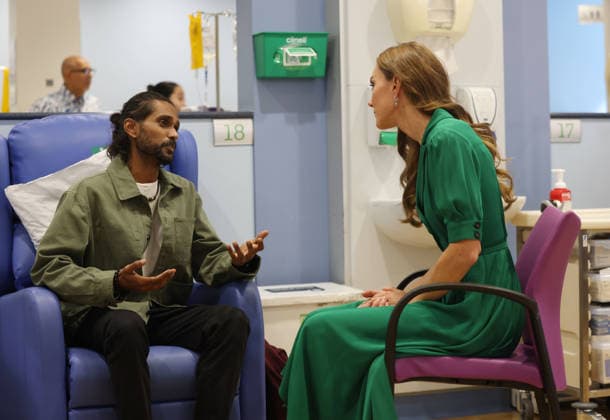. 11 09 2026. London, United Kingdom. Kate Middleton, the Princess of Wales, meets staff and patients during a visit at The Royal Marsden Hospital in London.  xPoolx xi-Imagesx IIM-27000-0009