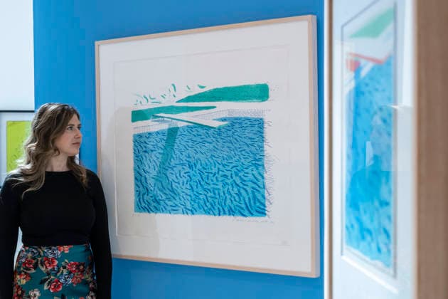 September 11, 2026, London, London, UK: LONDON, UK. Lithographic Water Made of Lines, Crayon, and a Blue Wash by David Hockney (Estimate £100,000â€150,000) at a preview of upcoming autumn auctions at Phillips in Berkeley Square. The David Hockney, Modernism and Editions Evening and Online auctions take place in September. London UK - ZUMAl94_ 20260911_zaf_l94_009 Copyright: xStephenxChungx