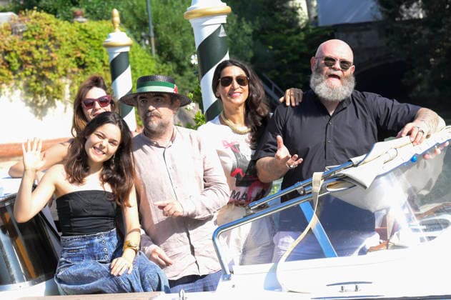 Sara Ciocca, Roberta Palumbo, Berardo Carboni, Donatella Finocchiaro, and Darko Peric upon the arrival of the cast of the feature film *Greta e le favole vere* (*Greta and the True Fairy Tales*) at the pier of the Hotel Excelsior during the 2026 Venice Biennale, 83rd Venice International Film Festival, Venice, September 11, 2026 Foto:xA.xM.xTinghinox xFuturexImagex greta_6902