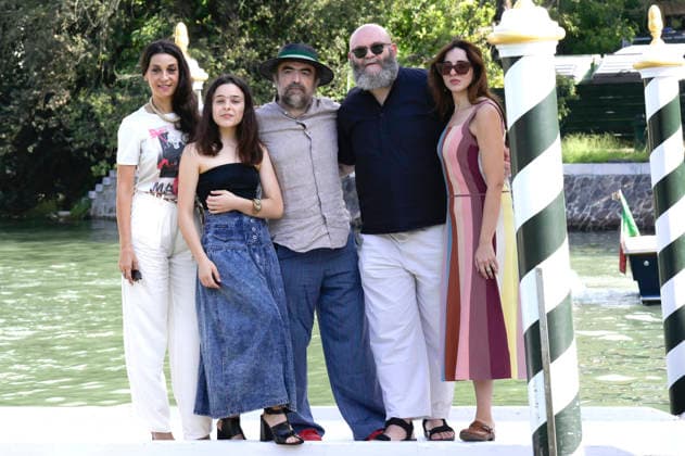 Donatella Finocchiaro, Sara Ciocca, Berardo Carboni, Darko Peric, and Roberta Palumbo upon the arrival of the cast of the feature film *Greta e le favole vere* (*Greta and the True Fairy Tales*) at the pier of the Hotel Excelsior during the 2026 Venice Biennale, 83rd Venice International Film Festival, Venice, September 11, 2026 Foto:xA.xM.xTinghinox xFuturexImagex greta_6908