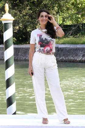 Donatella Finocchiaro upon the arrival of the cast of the film *Greta e le favole vere* (*Greta and the True Fairy Tales*) at the pier of the Hotel Excelsior during the 2026 Venice Biennale, the 83rd Venice International Film Festival, Venice, September 11, 2026 Foto:xA.xM.xTinghinox xFuturexImagex greta_6912