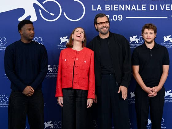 IPA88397986 - Venice, 83rd Venice International Film Festival 2026 - Day 10. Photocall for the film Un Bon Avocat (Good Lawyer). Pictured: GÃ dÃ on Ekay, Carole Bouquet, Laurent Lafitte, and Anthony Bajon  Copyright: xAlbertoxTerenghix xPoolxPhotoxEventsx08x IPA88397986