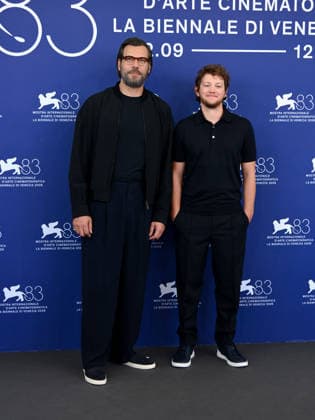 IPA88397987 - Venice, 83rd Venice International Film Festival 2026 - Day 10. Photocall for the film Un Bon Avocat (Good Lawyer). Pictured: Laurent Lafitte and Anthony Bajon  Copyright: xAlbertoxTerenghix xPoolxPhotoxEventsx08x IPA88397987