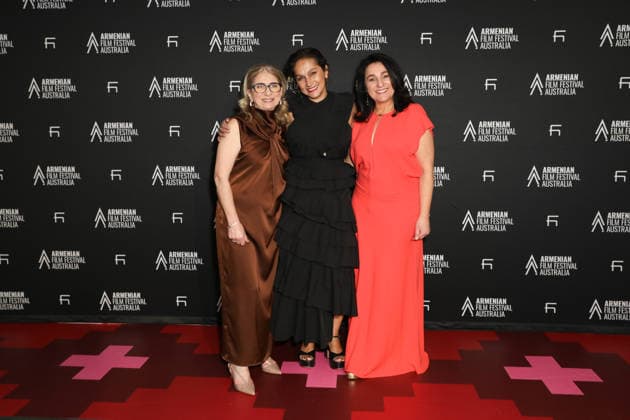 September 11, 2026: Festival Co-Founders MARGARET CHATER (L), TAMARA STEPANYAN (C) and HOURIE DEMIRJIAN (R) attends the 2026 Armenian Film Festival Australia Opening Night at Event Cinemas Top Ryde on September 11, 2026 in Sydney, NSW Australia  - ZUMAa155 20260911_aaa_a155_022 Copyright: xChristopherxKhouryx