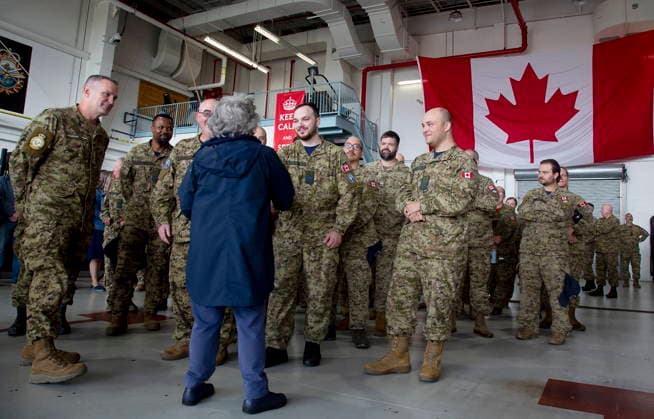 September 11, 2026, Gander, Nl, Canada: Governor General Louise Arbour meets with members of the Canadian Armed Forces at 9 Wing Gander in Gander, N.L., on Friday, Sept. 11, 2026. Gander Canada  - ZUMAc35_ 20260911_zaf_c35_011 Copyright: xPaulxDalyx