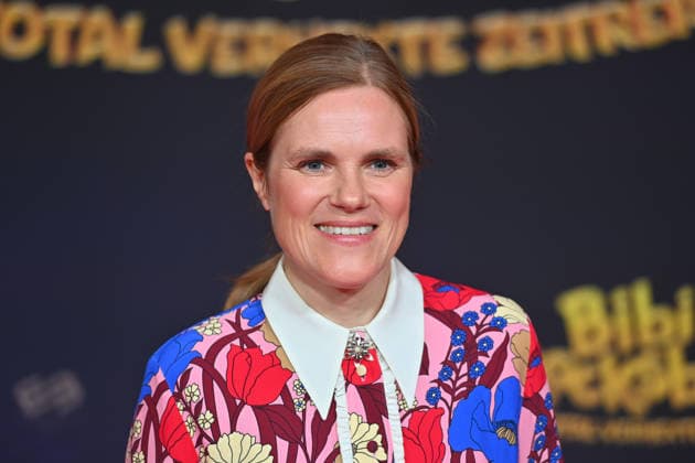 Fritzi HABERLANDT, Actress, Single Frame, Cropped Single Image, Portrait,Portrait: Premiere of BIBI BLOCKSBERG – THE TOTALLY HAUNTED TIME TRAVEL on September 11, 20226, at the Mathäuser Kino in Munich; photo call, red carpet