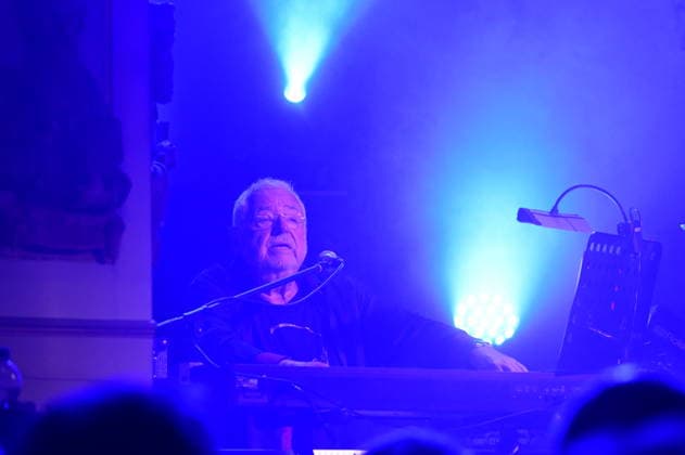 Wolf Rüdiger Raschke of Karussell performing live at a concert as part of the 50 Years of Karussell anniversary tour at the Erlöserkirche in Kunnerwitz, Görlitz (Kunnerwitz neighborhood), September 10, 2026 Copyright: xMatthiasxWehnertx