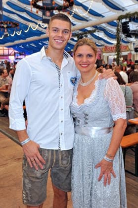 REALITY WIESN at the Frankfurt Oktoberfest: Luis Pawolka with Diana at the REALITY WIESN event at the Frankfurt Oktoberfest on September 10, 2026, at Deutsche Bank Park, Frankfurt am Main 20260910MWI116440