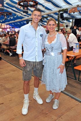 REALITY WIESN at the Frankfurt Oktoberfest: Luis Pawolka with Diana at the REALITY WIESN event at the Frankfurt Oktoberfest on September 10, 2026, at Deutsche Bank Park, Frankfurt am Main 20260910MWI116437