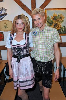 REALITY WIESN at the Frankfurt Oktoberfest: Benedetto Paterno and Sarah Büngener at the REALITY WIESN event at the Frankfurt Oktoberfest on September 10, 2026, at Deutsche Bank Park, Frankfurt am Main 20260910MWI116602