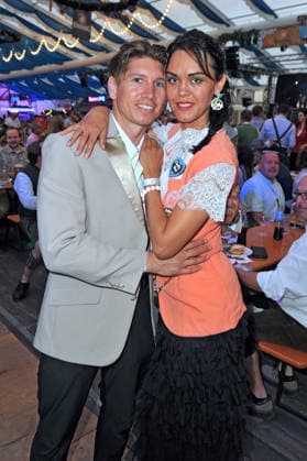 REALITY WIESN at the Frankfurt Oktoberfest: Giovanni Weisheit and Vanessa Neigert at the REALITY WIESN event at the Frankfurt Oktoberfest on September 10, 2026, at Deutsche Bank Park, Frankfurt am Main 20260910MWI116637