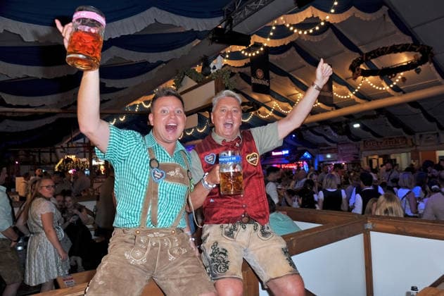 REALITY WIESN at the Frankfurt Oktoberfest: Dominik Ledea and Hubert Fella at the REALITY WIESN event at the Frankfurt Oktoberfest on September 10, 2026, at Deutsche Bank Park, Frankfurt am Main 20260910MWI116802