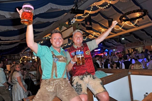 REALITY WIESN at the Frankfurt Oktoberfest: Dominik Ledea and Hubert Fella at the REALITY WIESN event at the Frankfurt Oktoberfest on September 10, 2026, at Deutsche Bank Park, Frankfurt am Main 20260910MWI116804