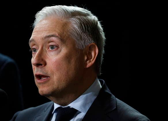September 11, 2026, Banff, Ab, CANADA: Finance Minister Francois-Philippe Champagne speaks to media during a cabinet retreat in Banff, Alta., Friday, Sept. 11, 2026. Banff CANADA  - ZUMAc35_ 20260911_zaf_c35_024 Copyright: xJeffxMcintoshx