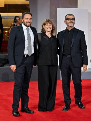 IPA88407174 - Venice, 83rd Venice International Film Festival 2026 - Night 10 - Red Carpet for the Nuovo IMAIE Award In the photo: Gino Auriuso, Fabrizia Castagnoli, guest  Copyright: xManuelexMangiarottix xPoolxPhotoxEventsx08x IPA88407174