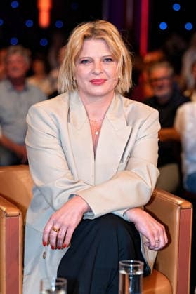 MDR Riverboat actress Jördis Triebel during the taping of the MDR talk show Riverboat on September 11, 2026, at Mediacity Leipzig 20260911ADO0036
