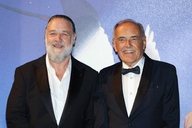 Venice 2026 What Love Builds Screening NB Russell Crowe, Alberto Barbera attending the What Love Builds Red carpet as part of the 83th Venice International Film Festival at the Lido in Venice, Italy on September 11, 2026. Photo by Nasser Berzane ABACAPRESS.COM Venice Italy  Copyright: xBerzanexNasser ABACAx