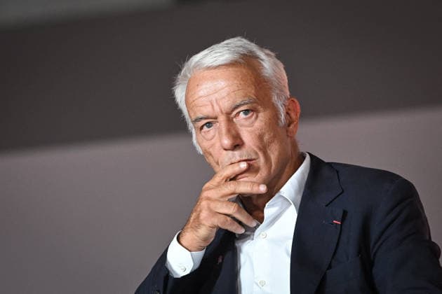 Fete de Humanite near Paris FA President of MEDEF Patrick Martin looks on during a debate as part of the annual Fete de l Humanite festival organised by the Communist newspaper L Humanite, in Le Plessis-Pate, south of Paris, on September 11, 2026. Photo by Firas Abdullah ABACAPRESS.COM Paris Ile-de-France France  Copyright: xAbdullahxFiras ABACAx