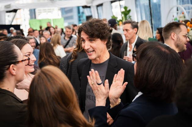 September 11, 2026, Toronto, On, Canada: Former prime minister Justin Trudeau mingles at a launch event for his and Katie TelfordöÄÃ s new media and entertainment production company, Hope and Hard Work, during the Toronto International Film Festival at TIFF Lightbox in Toronto, on Friday, Sept. 11, 2026. Toronto Canada  - ZUMAc35_ 20260911_zaf_c35_262 Copyright: xLauraxProctorx