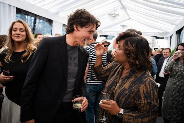 September 11, 2026, Toronto, On, Canada: Former prime minister Justin Trudeau mingles at a launch event for his and Katie TelfordöÄÃ s new media and entertainment production company, Hope and Hard Work, during the Toronto International Film Festival at TIFF Lightbox in Toronto, on Friday, Sept. 11, 2026. Toronto Canada  - ZUMAc35_ 20260911_zaf_c35_263 Copyright: xLauraxProctorx
