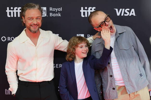 TORONTO, CA - SEPTEMBER 11: James McAvoy, Paul Andrew Williams, Smylie Bradwell at the Faith film premiere at the Royal Alexandra Theater during the 2026 Toronto International Film Festival on September 11, 2026. Copyright: xHumbertoxServin Clasos MediaPunchx