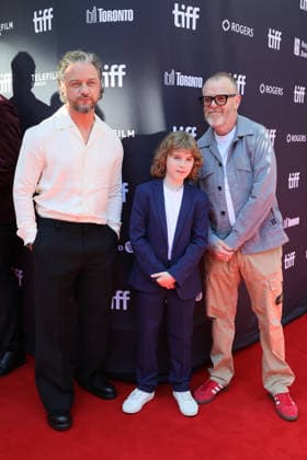 TORONTO, CA - SEPTEMBER 11: James McAvoy, Paul Andrew Williams, Smylie Bradwell at the Faith film premiere at the Royal Alexandra Theater during the 2026 Toronto International Film Festival on September 11, 2026. Copyright: xHumbertoxServin Clasos MediaPunchx