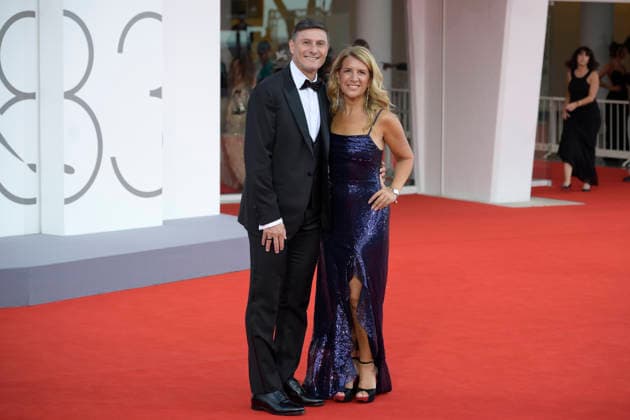 Ritorno a Buenos Aires red carpet at the 83rd Venice International Film Festival at Palazzo del Cinema in Venice Lido in Venice Lido, Italy - 11 Sept 2026 Javier Zanetti (l) and Paola Zanetti (r) attend the red carpet of the movie Ritorno a Buenos Aires during the 83rd Venice International Film Festival at Palazzo del Cinema in Venice Lido. Venice Lido Italy Copyright: xMarioxCartellix xSOPAxImagesx _DSC3900