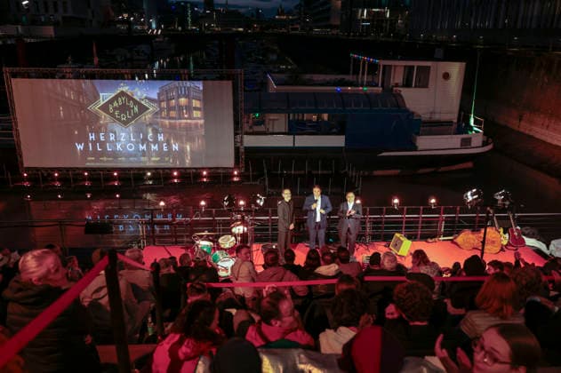 Peter Jordan, Nathanael Liminski, and Walid Nakschbandi at the premiere of the fifth and final season of the TV series *Babylon Berlin* at the Naturstrom Open-Air Cinema in Cologne, September 11, 2026 Foto:xR.xSchmiegeltx xFuturexImagex babylon_6906